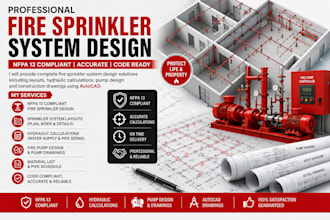 fire sprinkler system design nfpa 13 layouts hydraulic calculations pump drawing