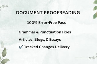 proofread and edit your article, document or blog post