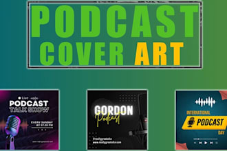 design podcast cover art or podcast artwork professionally