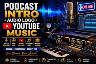 create a custom podcast intro, audio logo and youtube music