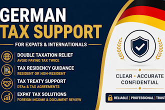 help with german double taxation relief and tax residency guidance
