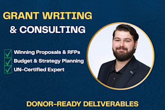 provide professional grant writing competitive and donor ready