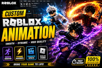 make stunning roblox UI design, roblox animation and custom ugc assets