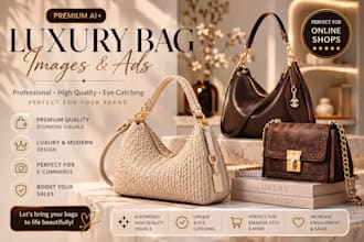 create premium ai handbag product images and luxury bag ads