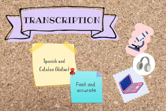 transcribe papers or general audio in spanish and catalan