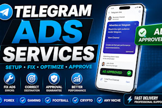 fix telegram ads approval, ad destination, bots, channels, and rejected ads