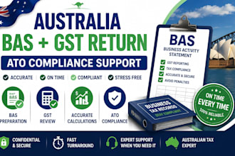 prepare australia bas statement, gst return and ato tax compliance support