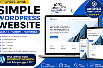create simple website, basic website, simple wordpress website
