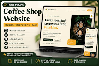 build you a modern cafe or coffee shop website