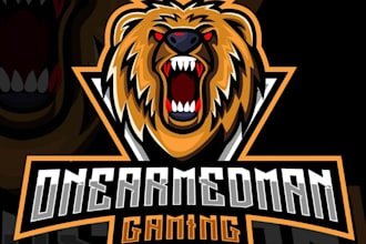 create stunning bear mascot logo with unique style