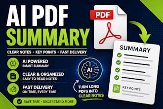 summarize your PDF into clear notes using ai