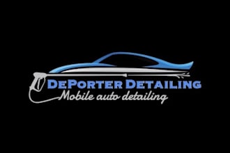 design modern car detailing and automobile wash logo