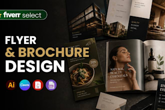 design brochures, flyers, catalogs and posters