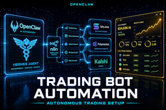 fix setup openclaw hermes agent trading bot solana polymarket kalshi n8n vps mcp