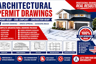 do california florida ga ny texas architectural and construction permit drawings
