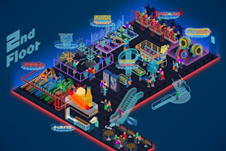 design event maps, festival maps, venue floor plans, and wayfinding layouts