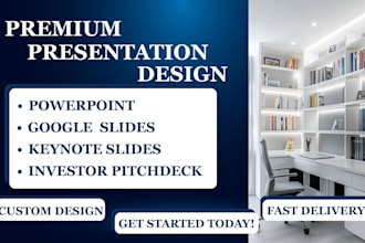 create investor pitch deck, powerpoint and google slides