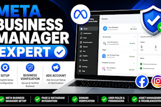setup and fix meta business manager, business verification and ads account