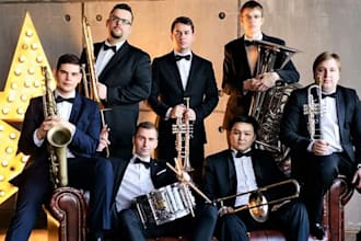 create live brass horn section, trumpet, saxophone and trombone for your song