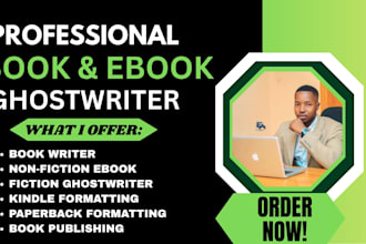 ghostwrite book and ebook on personal finance, self help book, ebook writer