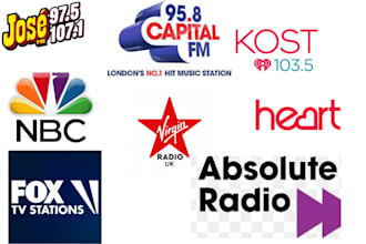 airplay and market your song on USA and UK radio, TV guarantee promotion