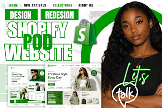 build shopify store design shopify pod website redesign ecommerce website