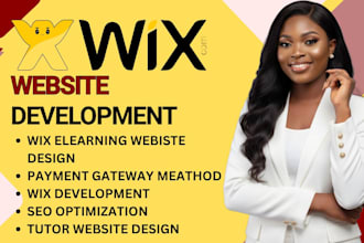 develop wix education website e learning website tutor outline course website