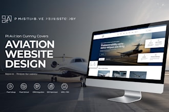 design an aviation website for charter, flight school, mro and aviation business
