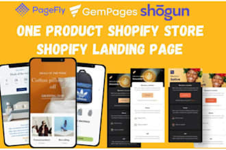 landing page shopify one product store conversion page design using pagefly