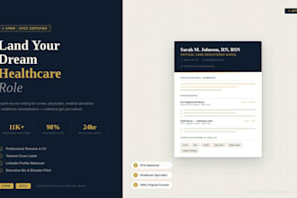 write healthcare resume for medical, nursing, pharma, biotech, surgeon roles