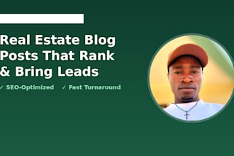write SEO blog content for real estate agents and agencies