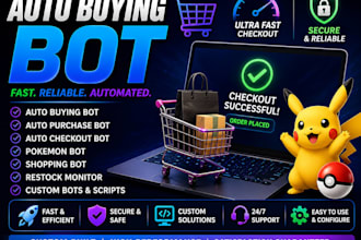 auto buying bot, auto purchase bot, auto checkout bot, pokemon bot, shopping bot