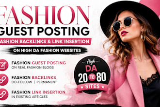 create fashion  backlinks via guest posting on fashion sites