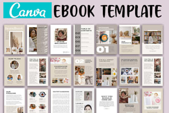 design editable canva ebook canva workbook cookbook design lead magnet journal