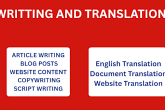 do professional writting and translation