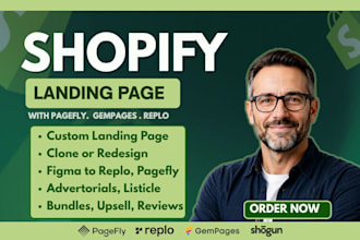 build high converting shopify landing page with pagefly, gempages and replo