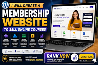 build membership website to sell online course using wordpress