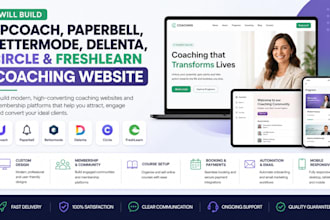 build upcoach paperbell bettermode delenta circle freshlearn coaching website