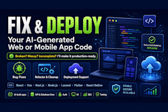 fix and deploy your ai generated web or mobile app code