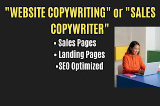 write high converting website copywriting and sales pages