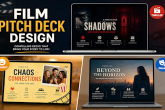 design a cinematic pitch deck for your film or TV series