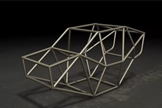 design custom car parts for 3d printing and manufacturing, tubular chassis,frame