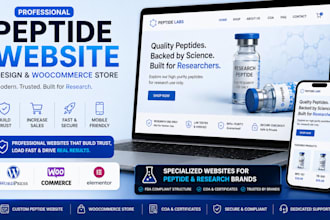 build peptide website fda complaint peptide website woocommerce peptide website