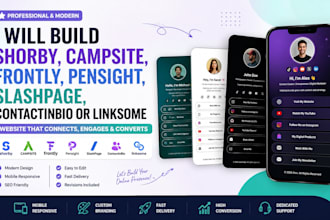 build shorby campsite frontly pensight slashpage contactinbio linksome website