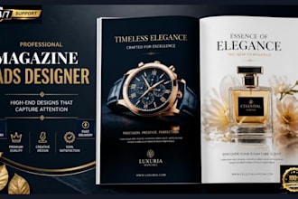 design magazine ads, magazine advertisement, print ads and editorial ad layouts