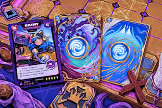 custom trading card game design card game art tarot card game playing card game