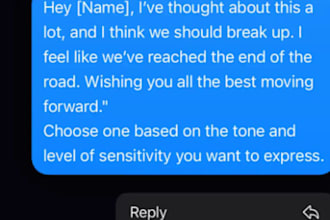 write a short but satisfying break up text for you