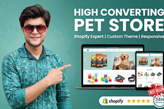 design a high converting shopify pet store or pet website
