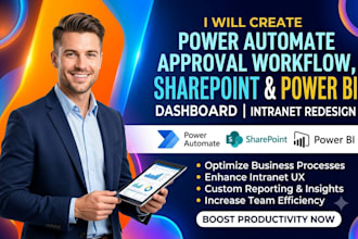 power automate approval workflow sharepoint power bi dashboard intranet redesign