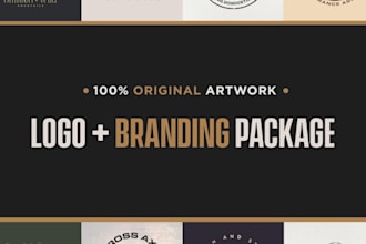 design luxury business logo, brand identity with branding kit for your business